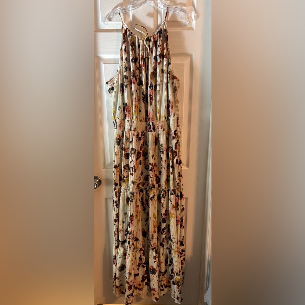 Cato Floral Maxi Dress - Cream and Pink